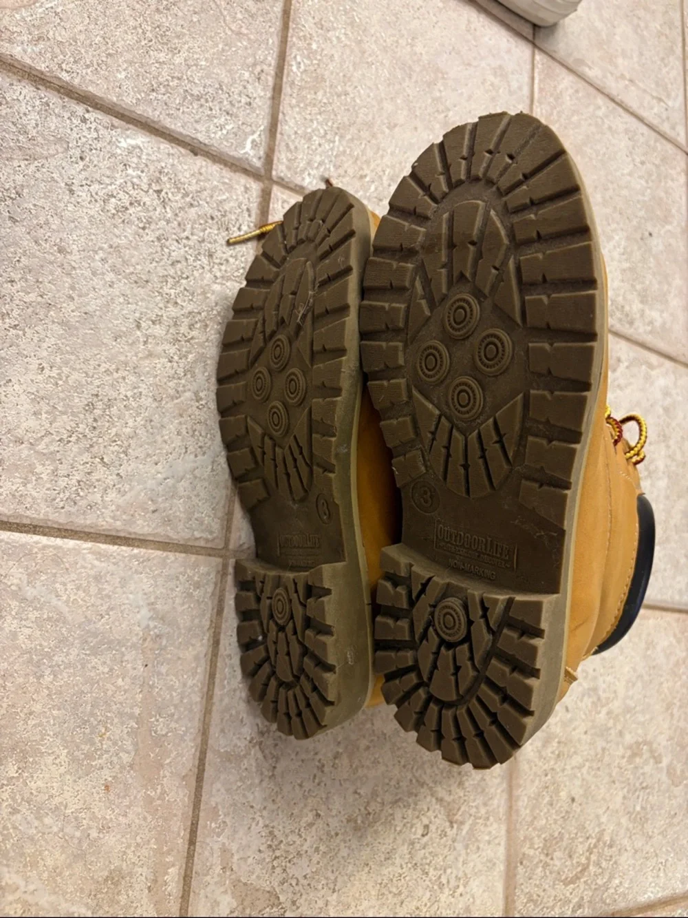 Outdoor Life Kids Tan Brown Lace-Up Boots